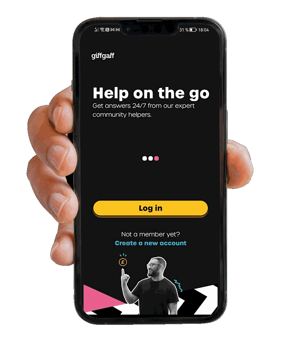 giffgaff app screenshot 1